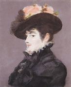 Edouard Manet Portrait de Jeanne Martin au Chapeau orne d'une Rose china oil painting artist